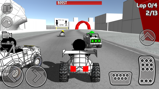 اسکرین شات بازی Stickman Car Racing 3