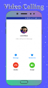 اسکرین شات برنامه Messi Call You Fake Video Call 2