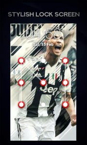 اسکرین شات برنامه Ronaldo Lock Screen 5