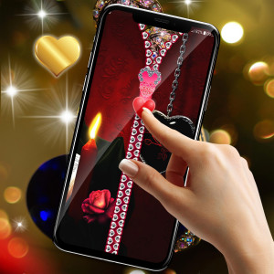 اسکرین شات 6 برنامه Valentines day zipper locker