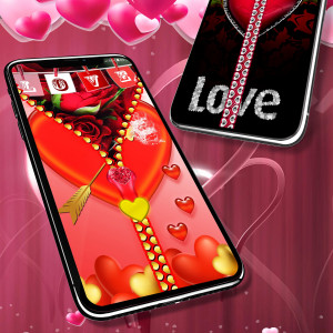 اسکرین شات 3 برنامه Valentines day zipper locker