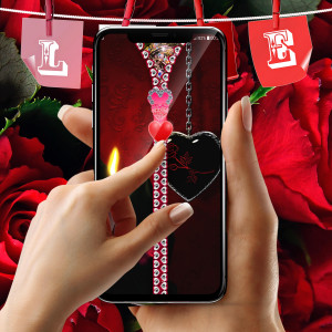 اسکرین شات 2 برنامه Valentines day zipper locker