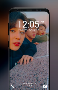 اسکرین شات برنامه Bts Photo Lock Screen App 2