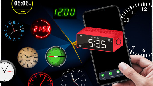 اسکرین شات 3 برنامه Digital Clock Lock Screen Pro