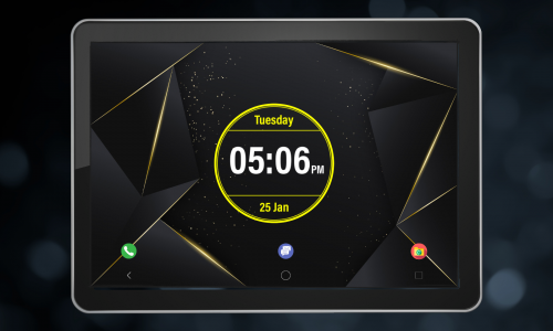 اسکرین شات برنامه Digital Clock Lock Screen Pro 6