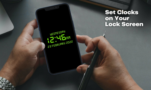 اسکرین شات برنامه Digital Clock Lock Screen Pro 4