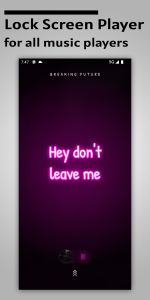 اسکرین شات 1 برنامه Lock Screen Music Player