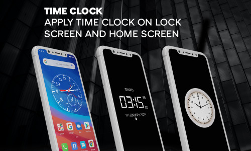 اسکرین شات برنامه Lock Screen Clock Widget App 2