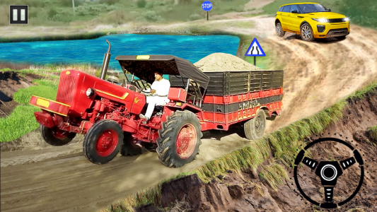 اسکرین شات بازی Cargo Tractor Trolley Farming Simulator Game 2021 3