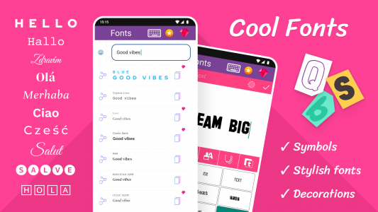 اسکرین شات برنامه Fonts: Stylish Text Cool Fonts 1