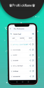 اسکرین شات برنامه Fancy Nick Text Generator 4