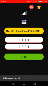اسکرین شات برنامه Speedy DNS Changer 8