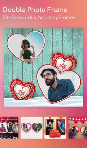 اسکرین شات برنامه Love Collage : Photo Frame, Editor & Love Photo 4