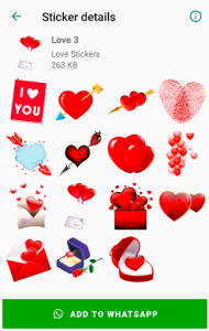 اسکرین شات برنامه Love Sticker Memojis for WhatsApp - WAStickerApps 3
