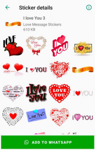 اسکرین شات برنامه Love Stickers for WhatsApp - WAStickerApps ❤️❤️❤️ 7