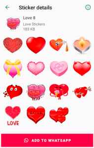 اسکرین شات برنامه Memoji Love Stickers for WhatsaApp - WAStickerApps 5