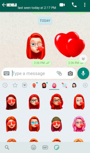 اسکرین شات برنامه Memoji Love Stickers for WhatsaApp - WAStickerApps 1