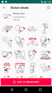 اسکرین شات برنامه Love Stickers for WhatsApp - WAStickerApps ❤️❤️❤️ 6