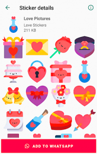 اسکرین شات برنامه Love Stickers for WhatsApp WAStickerApps ❤️❤️❤️ 7