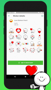 اسکرین شات برنامه 3D Love Stickers For WhatsApp 2020 2