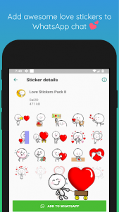 اسکرین شات برنامه 3D Love Stickers For WhatsApp 2020 1