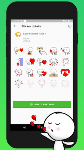 اسکرین شات برنامه 3D Love Stickers For WhatsApp 2020 3