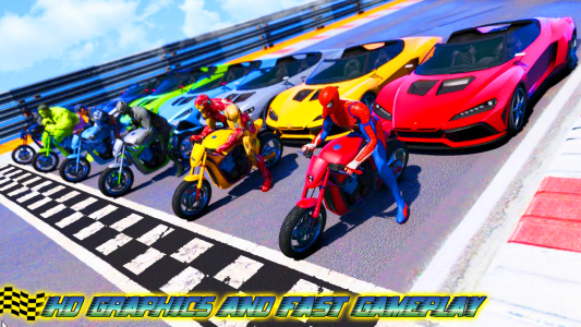 اسکرین شات 2 بازی Superhero Bike Stunt Games 3D
