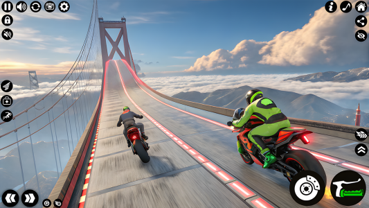 اسکرین شات 4 برنامه Superhero Bike Game Stunt Race