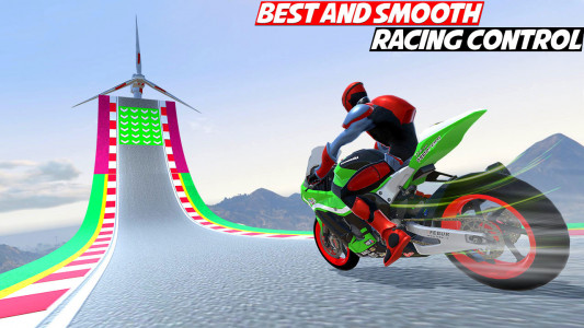 اسکرین شات برنامه Superhero Bike Game Stunt Race 6