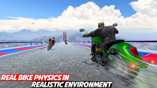 اسکرین شات برنامه Superhero Bike Game Stunt Race 3