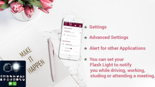 اسکرین شات برنامه Flash On call and SMS : Flash Alert 3 4