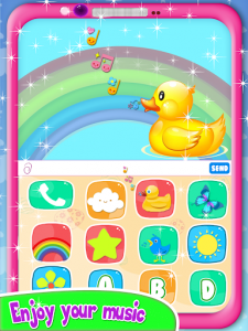 اسکرین شات برنامه Pink Baby Phone Toy:Learn Number & Music Baby Game 5
