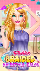 اسکرین شات بازی Braided Hair Salon Girls Games 3