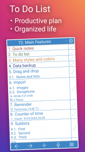 اسکرین شات برنامه NoteToDo - Notes & To Do List 1