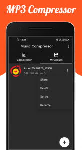 اسکرین شات برنامه Audio : MP3 Compressor 6