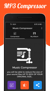 اسکرین شات برنامه Audio : MP3 Compressor 1