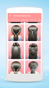 اسکرین شات 6 برنامه Hairstyles step by step