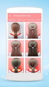 اسکرین شات 5 برنامه Hairstyles step by step