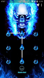 اسکرین شات برنامه Lock Master - Blue Fire Skull 1