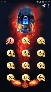 اسکرین شات برنامه (FREE) Fire Skull - App Lock Master Theme 2