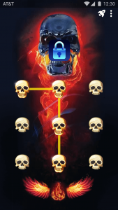 اسکرین شات برنامه (FREE) Fire Skull - App Lock Master Theme 1