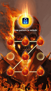 اسکرین شات برنامه (FREE) Fire Flame Skull - App Lock Master Theme 1