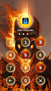 اسکرین شات برنامه (FREE) Fire Flame Skull - App Lock Master Theme 2