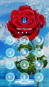 اسکرین شات برنامه Rose Flower: Lock Master Theme 2