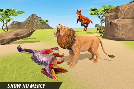 اسکرین شات برنامه Lion vs Dinosaur Animal Fight 4