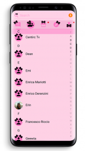 اسکرین شات برنامه SMS Theme Ribbon Black - pink 3