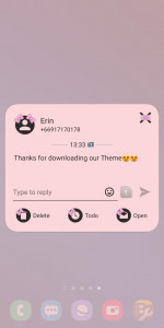 اسکرین شات برنامه SMS Theme Ribbon Pink messages 7