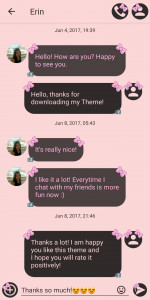 اسکرین شات برنامه SMS Theme Ribbon Pink messages 2