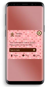 اسکرین شات برنامه SMS Theme Love Chocolate pink 4