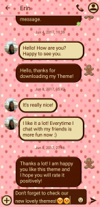 اسکرین شات برنامه SMS Theme Love Chocolate pink 5